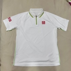 UNIQLO テニスハーフジップポロシャツ L 白