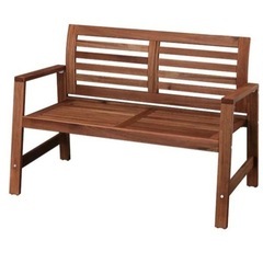 IKEA 木製 アカシア ベンチ 屋外用 使用頻度低