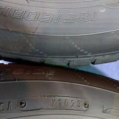 夏☆2023年☆ダンロップ 185/60R15 日本製【富山】EC204 エナセーブ【点検OK】フィット ヤリス アクア ポルテ シエンタ デミオ 185/60/15 夏 185/60-15 中古4本