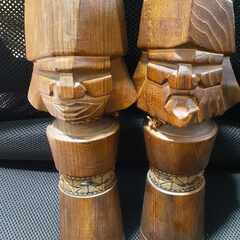 Ainu wooden statue 