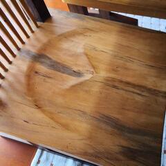 天然木無垢板ダイニングチェア/4脚‼️