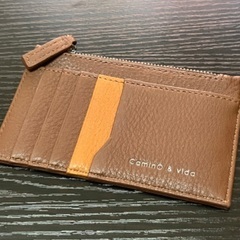 ブラウン フラグメントケース 薄型 財布
