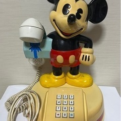 ミッキー電話機　プッシュホン　年代もの　ディズニー