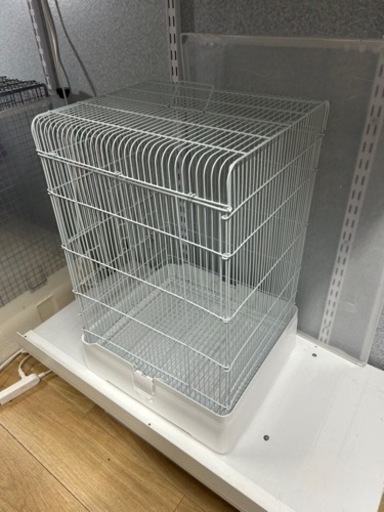 美品 イージーホーム37ハイ ケージ 本体 小動物 小屋 飼育 ペット 用品 ホワイト WH 白 黒 フクロモモンガ 鳥 イージーホーム メッシュ