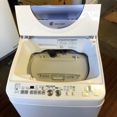 北九州市内配送無料 保証付き シャープ SHARP ES-TG55L-A [たて型洗濯 