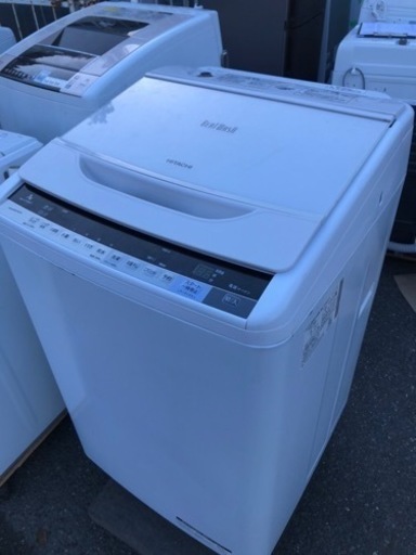北九州市内配送無料　保証付き　日立 7．0kg全自動洗濯機 エディオンオリジナル ビートウォッシュ ホワイト BW-V70AE4 W