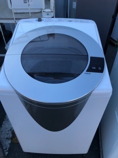 北九州市内配送無料　保証付き　AQUA アクア AQW-LV800E(簡易乾燥機能付き洗濯機（8.0kg） シャンパンシルバー]
