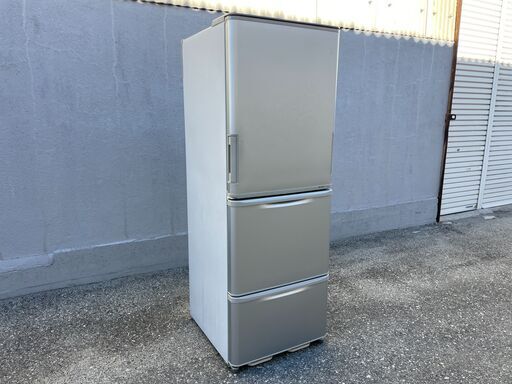 ★動作〇 清掃済 保証付★ 冷蔵庫 シャープ SJ-WA35W-S 3ドア 冷蔵両開き 350L 2012年製 幅600x奥行660x高さ1690mm