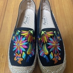 花柄の靴