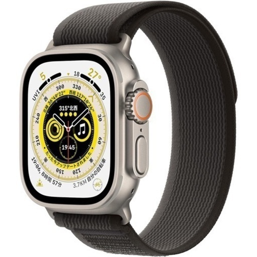 新品　Apple Watch Ultra GPS＋Cellularモデル 49mmチタニウムケースとブラック/グレイトレイルループ M/L MQFX3J/A