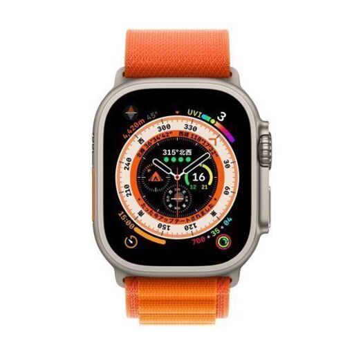 【店頭引き取り限定】圧倒的美品！Apple Watch Ultra GPS+Cellularモデル 49mm MQFM3J/A [オレンジアルパインループ L]