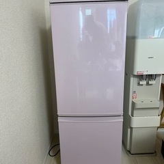 SHARP 冷蔵庫　薄ピンク