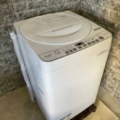 30日迄！★美品★SHARP 6㎏ 洗濯機【ES-G60TC-W】 全国送料無料☆3か月保証☆洗濯機☆シャープ☆2018年