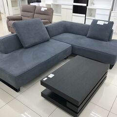 ★ジモティ割あり★ Panamera L字ソファ ダークグレー H64×D96×W153 クリーニング済み HJ1661