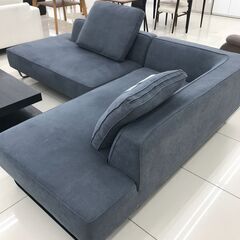 ★ジモティ割あり★ Panamera L字ソファ ダークグレー H64×D96×W153 クリーニング済み HJ1661