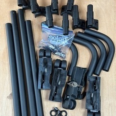 【値下げ】inno ルーフラック　ルーフデッキ　オプションレール、カーゴネット、その他おまけ付き