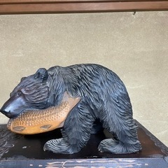 熊　木彫り　置物　ビンテージ