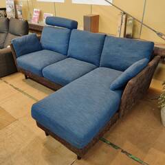 【愛品倶楽部柏店】島忠 ヘッドレスト付オットマン式カウチソファ ジョイ