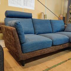 【愛品倶楽部柏店】島忠 ヘッドレスト付オットマン式カウチソファ ジョイ