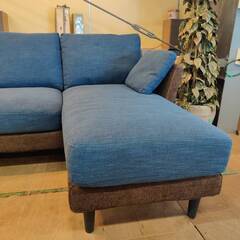 【愛品倶楽部柏店】島忠 ヘッドレスト付オットマン式カウチソファ ジョイ