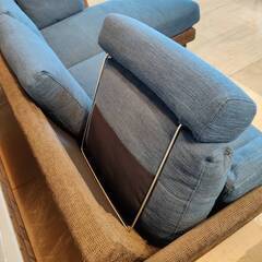 【愛品倶楽部柏店】島忠 ヘッドレスト付オットマン式カウチソファ ジョイ