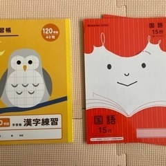 学習ノート　漢字120字　国語15行2冊