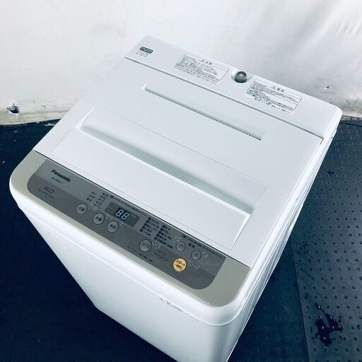 ID:sd25287 パナソニック Panasonic 洗濯機 一人暮らし 中古 2017年製 全自動洗濯機 6.0kg シャンパン 送風 乾燥機能付き NA-F60B11  【リユース品：状態A】【送料無料】【設置費用無料】