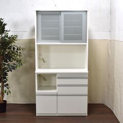 ヤ取終了4/19】≪zyt1220ジ≫ 松田家具 キッチンボード 1000 ロジャー 