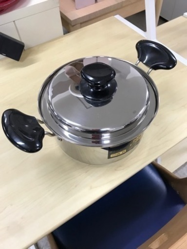 ☆値下げ☆2312-626 ステンレス製 3層底 両手鍋20cm