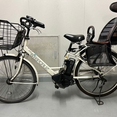 【取引先決定】電動アシスト自転車　チャイルドシートと雨よけカバー付き　