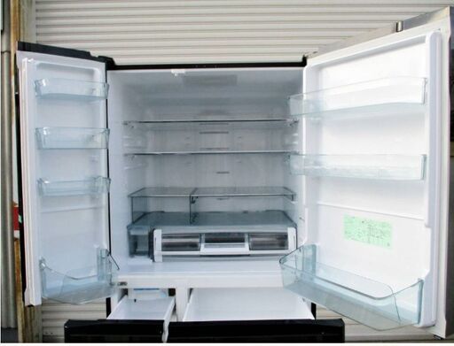 3ヵ月保証】日立 6ドア 冷蔵庫 R-WX67J(X) 670L ガラスドア 真空チルド 