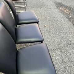 レザー調ダイニングチェア 3脚