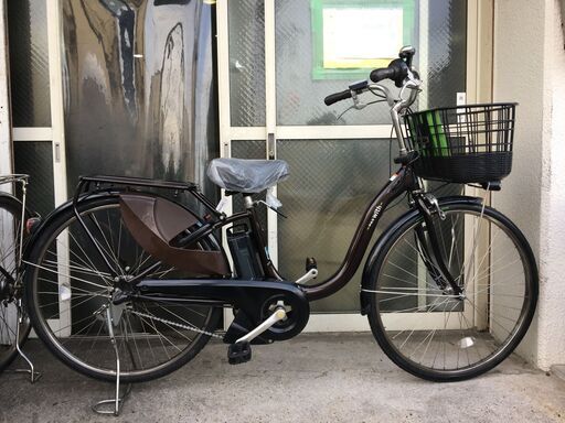 地域限定送料無料　ヤマハ　パス　ウィズ　新基準　12,3AH　子供乗せ　茶色　アシスタ　ビビ　神戸市　電動自転車