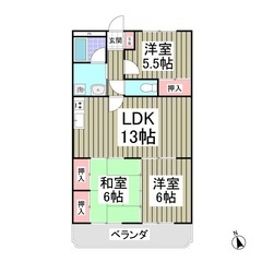 （（３ＬＤＫ））💖前橋市💖敷金礼金０円💖フリーレント１ヶ月付き💖初期費用５万円パック💰💖ペット相談可🐶🐱💖駐車場１台無料💖の画像