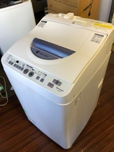 福岡市内配送設置無料　シャープ SHARP ES-TG55L-A [たて型洗濯乾燥機（5.5kg） ブルー系