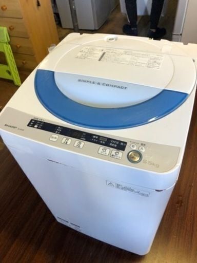 福岡市内配送設置無料　シャープ SHARP ES-GE55P-A [全自動洗濯機（5.5kg） ブルー系]