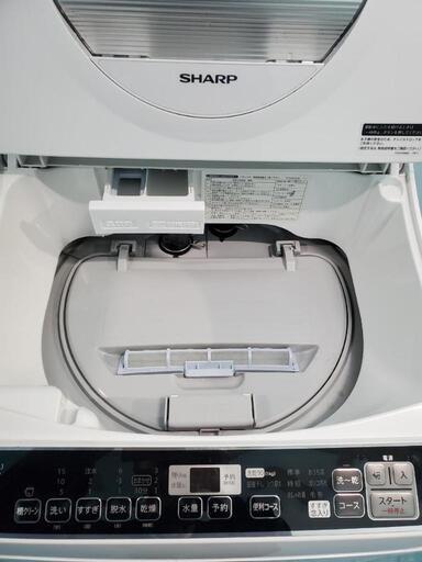 【☆☆】2017年　縦型洗濯乾燥機　シャープ　洗濯5.5kg 分解クリーニング及び動作確認済み