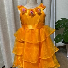 【未使用】ドレス（オレンジ）100サイズ