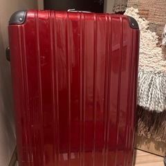 【あげます】100Lスーツケース　赤　※鍵あり・取手破損