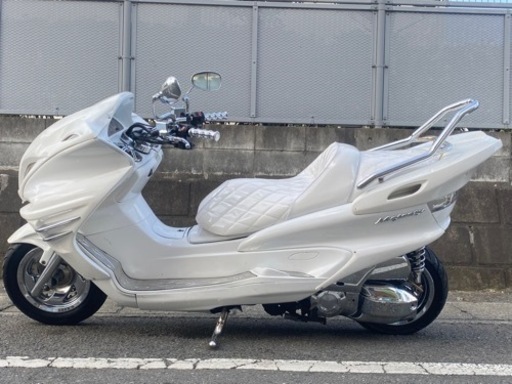 YAMAHA・マジェスティC・オールホワイト・LED・スピーカー・全国陸送