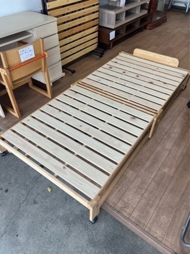 中居木工　すのこベッド　折りたたみベッド　檜