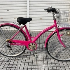 【27インチ自転車】6段変速付　前後タイヤ、チェーン、前カゴ、鍵新品❗️スペアキーあり　柔らかサドル使用❗️若林自転車　浜大津店　SALE中❗️