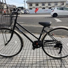 【27インチ自転車】外装6段変速付　LEDオートライト仕様　前後タイヤ、チェーン新品❗️若林自転車　浜大津店　SALE中❗️