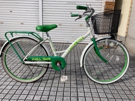 【22インチ子供自転車】変速なし　スペアキーあり　前タイヤ、前カゴ新品❗️状態良い　若林自転車　浜大津店　SALE中❗️