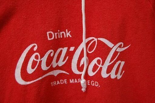 当時物 Drink CocaCola パーカー レッド come on in coke 上着 ビンテージ レトロ コカコーラ  札幌市 清田区 平岡