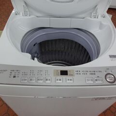 ID 380455　洗濯機7K　シャープ　２０１９年　サビ有　ES-GE7C-W