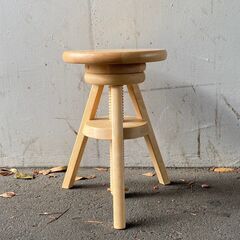 大阪⭐️エコマックス♻️「S8」木製 丸椅子 スツール 回転式 ...