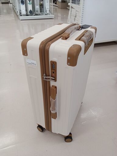 ★ジモティ割あり★  キャリーケース ベージュ W40×D25×H64 クリーニング済み TC964