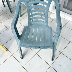 外で使うプラスチック椅子
