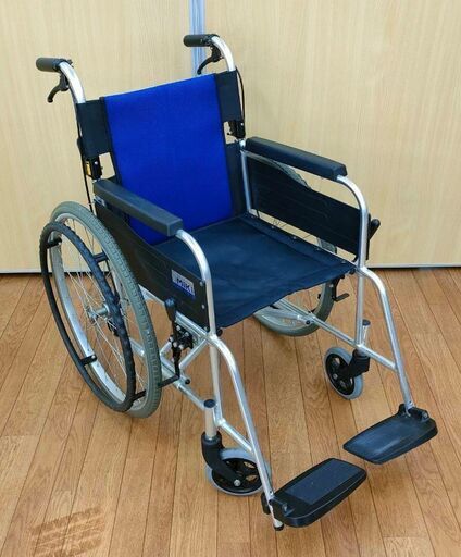 MIKI 車椅子 車イス 自走式 折りたたみ ブルー